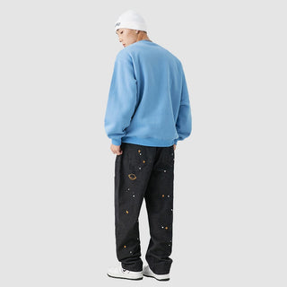 Planet Embroidery Jeans