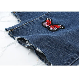 Butterfly Embroidery Jeans